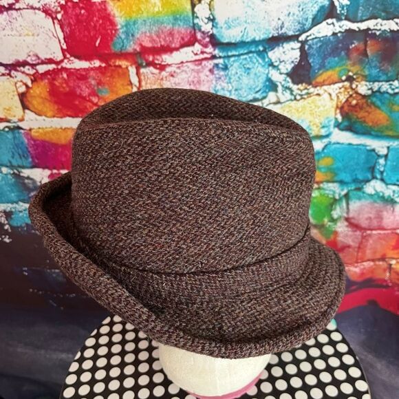 Vintage Country Gentleman Travlr Tweed Fedora Hat Size 7 - Picture 3 of 6